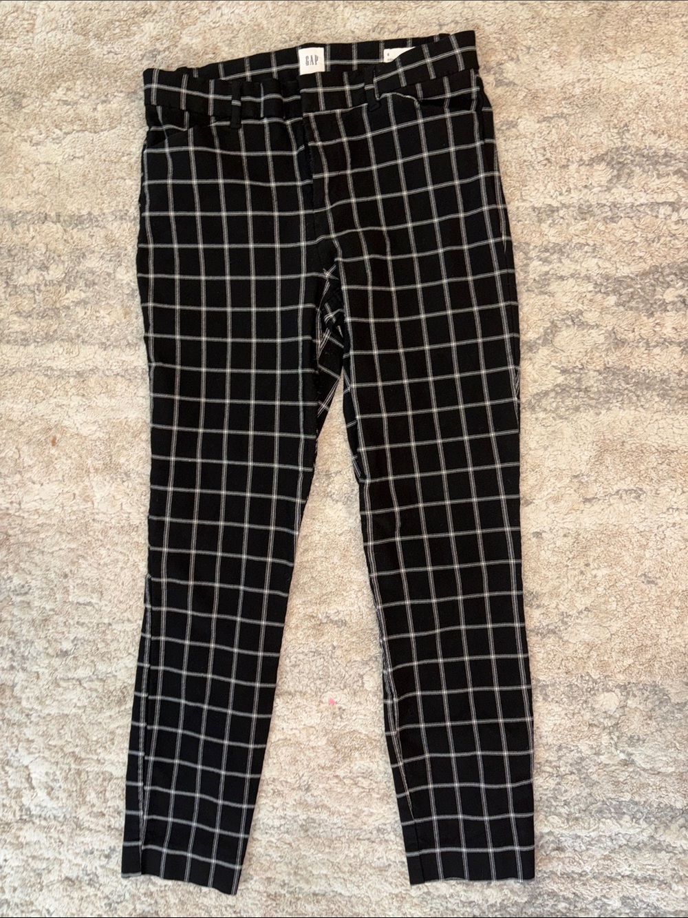 OFFERS OPEN! GAP Black White Windowpane Ponte Pants Women’s 6 work dress pants